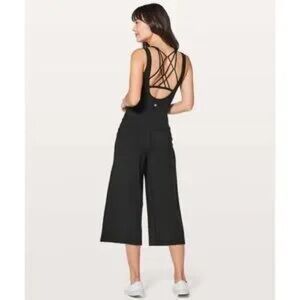 Women's Black Jumpsuit with Strappy Back